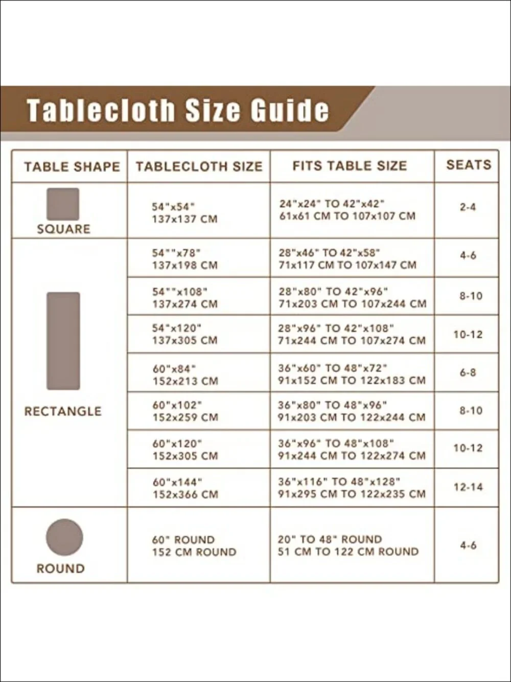 Faux Linen Tablecloths Rectangle 60x84 Inch 2 Pack Wrinkle-Proof Table Covers